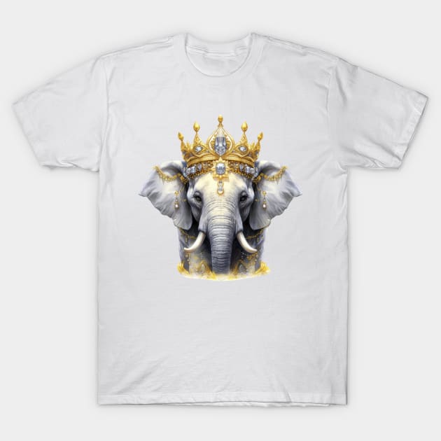 Elephant King T-Shirt by Chromatic Fusion Studio